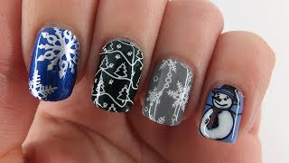 nail winter vibes stamping