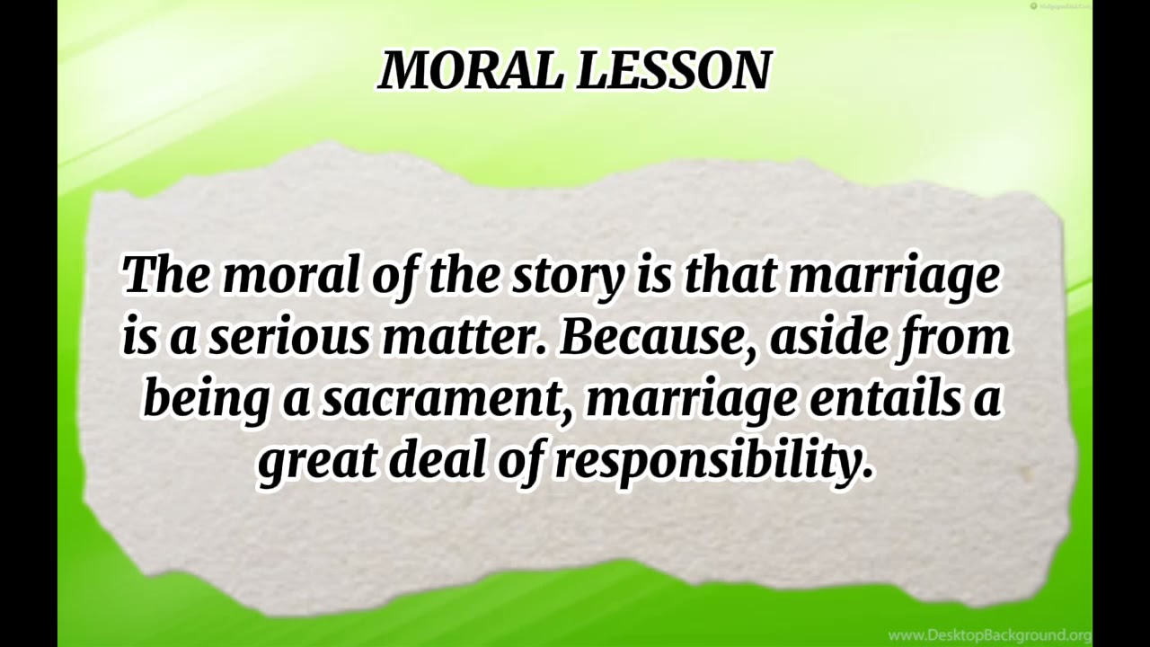 moral or lesson of a story