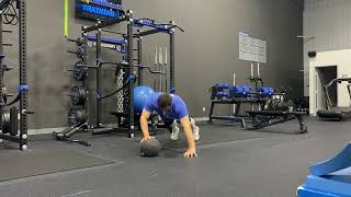 MB Alternating Plyo Push Ups