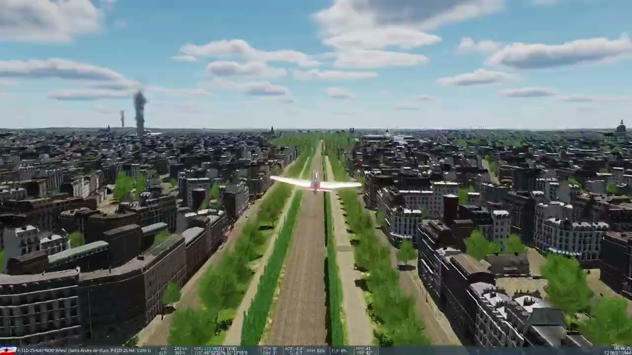 Mustang in Paris - Arc de Triomphe Knife Edge Pass