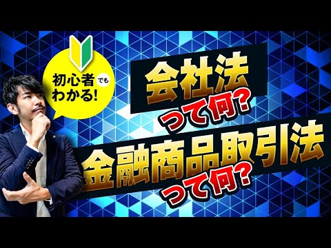 初心者でもわかる！会社法って何？金融商品取引法って何？