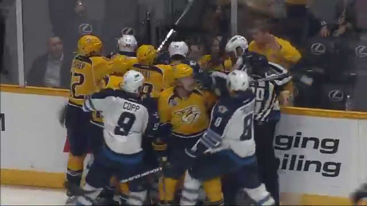 Gotta See It Penalty Box Overflows With Jets Predators Youtube