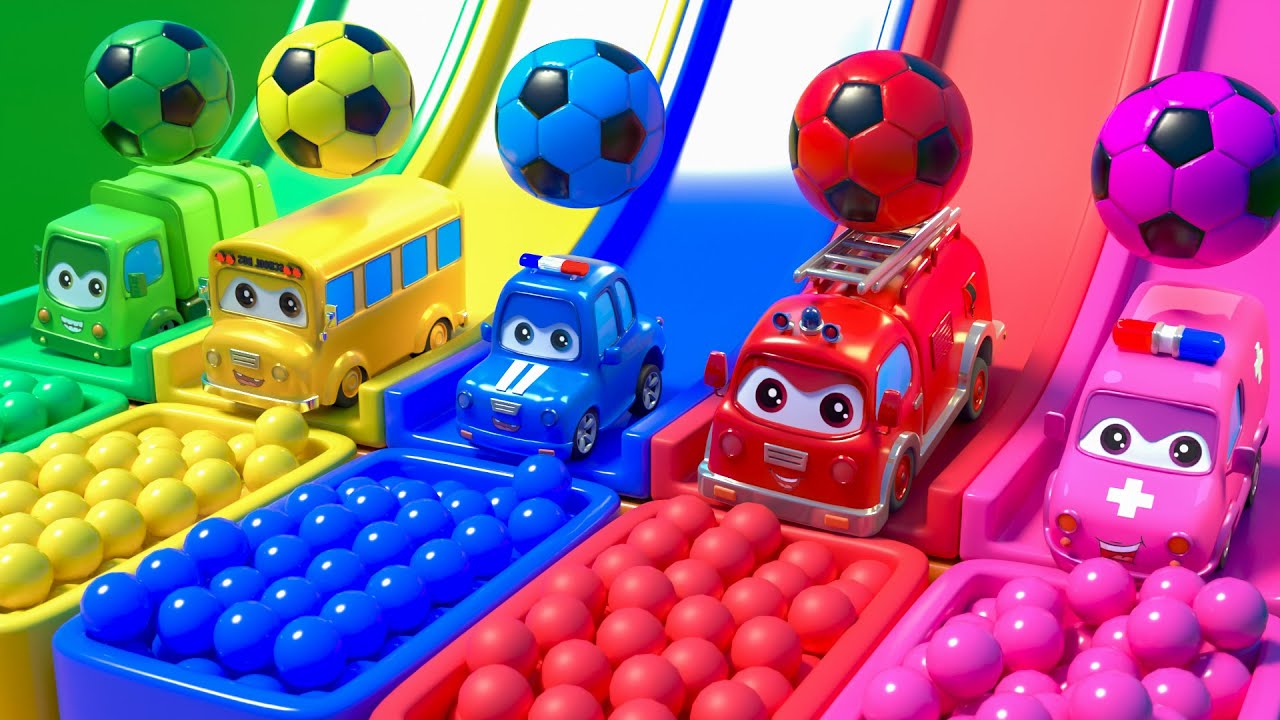 Sing Humpty Dumpty song - Learn color with ice Easter egg & Fire Truck- Baby Nursery Rhymes