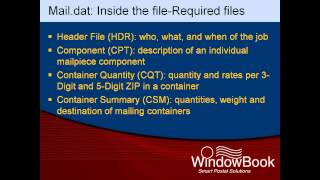 Mail.dat® and Mail.XML™ - Window Book (03/06/12)