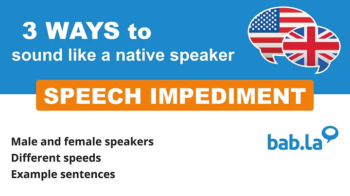 SPEECH IMPEDIMENT pronunciation | Improve your language with bab.la