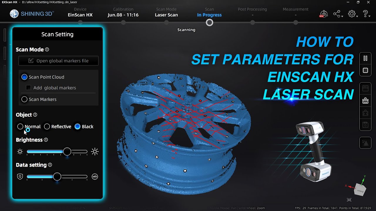 SHINING 3D EinScan Salon Ep 16 How to Set Parameters for EinScan HX