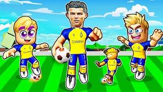 فيلم روبلوكس : قضينا يوم كامل مع عائلة رونالدو ⚽ ( ولكن من يمتلك مهارات كريستيانو 🤔 ) حماااس🔥 !!