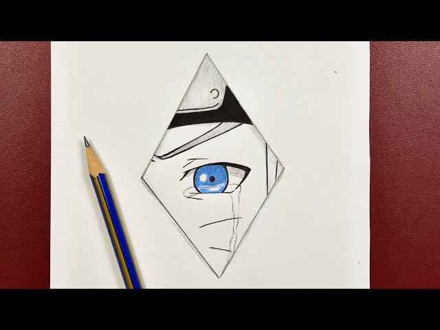 Easy to draw  how to draw sad naruto's eye step-by-step 