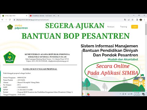 CARA MENGAJUKAN BANTUAN BOP PESANTREN || @AN-NAHL MUBA 