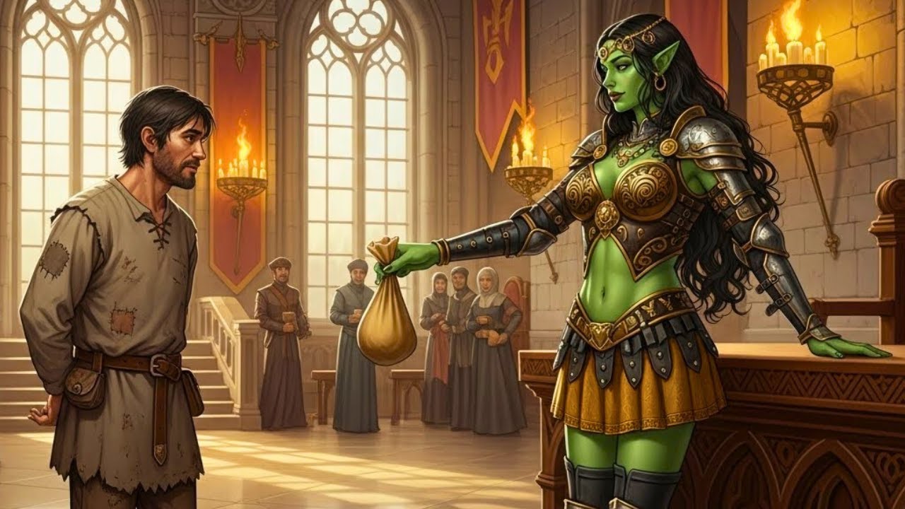 Rich Orc Woman Gave A Bag Of Gold To A Poor Human — What He Did Next Left Her In Shock