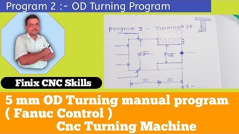 cnc  turning program with G01 code ! OD turning program cnc ! fanuc control #cncprogramming