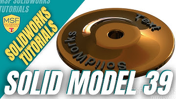 SolidWorks 2025 Tutorial for Beginners #92 | Text_Wrap-Solid Model 39 in SolidWorks-آموزش سالیدورکس