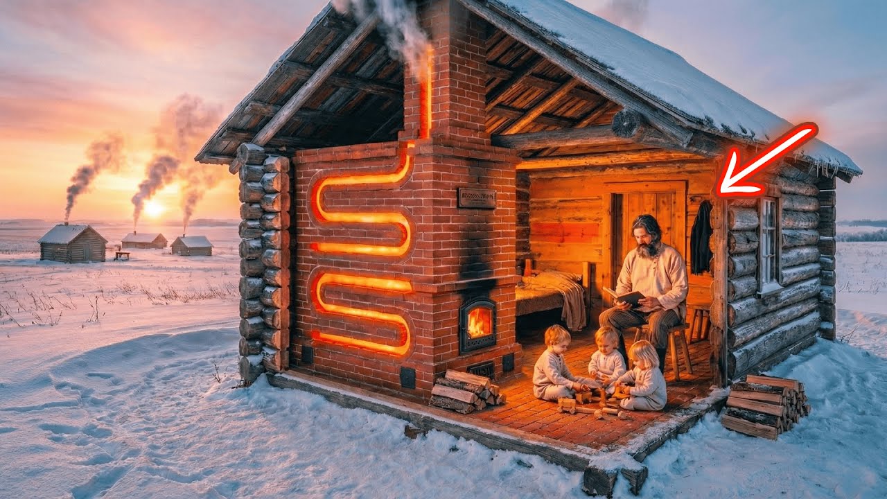 Zamurował kominek przed zimą. Jedna garść drewna ogrzała dom na 2 dni!