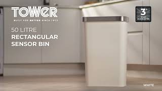 50 Litre Rectangular Sensor Bin