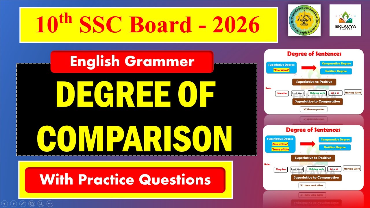 Degree of Comparison| 10th Grammer |  Positive, Comparative & Superlative |Zero to Hero | 10th