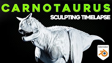 Digital Sculpting a Prehistoric Carnotaurus in Blender [3D]
