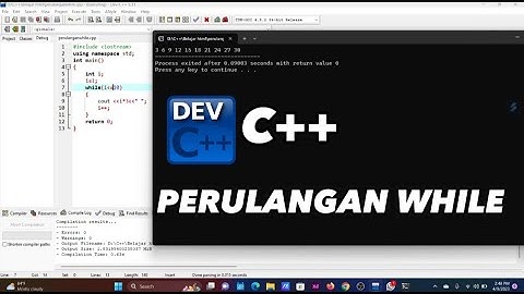 Tutorial Perulangan While Program Bahasa C++,Menampilkan angka kelipatan 3 sebanyak 10 X.