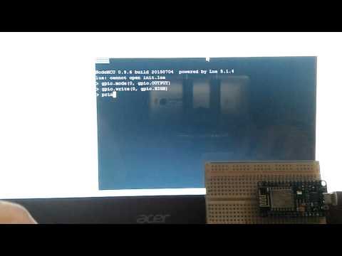Test NodeMCU onboard LED in Lua shell