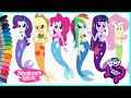 MY LITTLE PONY EQUESTRIA GIRLS SEAPONY MERMAID HOW TO COLORING PAGE MEWARNAI KUDA PONI DUYUNG