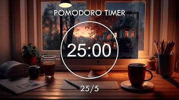 4-HOUR Pomodoro 25/5 📚 Lofi Beats to Study and Relax, Working Productivity 📚 Focus Station