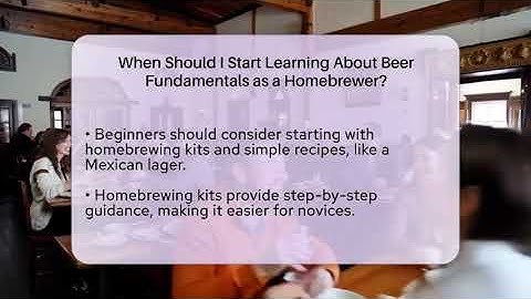 When Should I Start Learning About Beer Fundamentals as a Homebrewer? | The Pint Guy