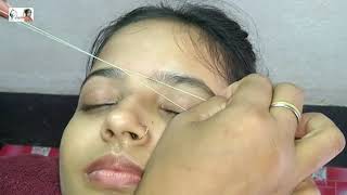 Eyebrows Threading Tutorial ❤️👍For Beginners ❤️👍 Thank you so much ❤️🙏