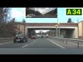 A34 Kingsway, South Manchester (Part 1) - Northbound Front View with Rearview Mirror