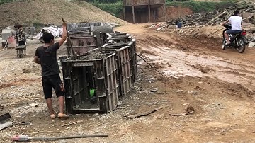 Cách họ đổ bê tông làm cống thoát nước| Minh Thuý Vlogs