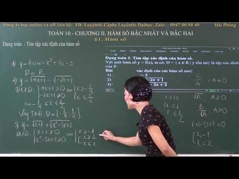 Video Toán 10 - đại số chương 1 - tìm tập xác định của hàm... - youtube