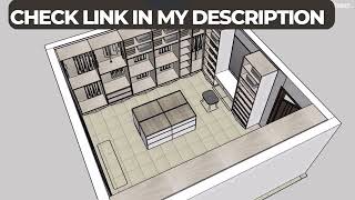 I will do walk in closet, millwork cabinet 2d floor plan and 3d model
