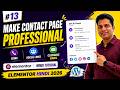 Make Contact Page Professional 🔥 Icons + Social Links + Clickable Email | Elementor Hindi 2026