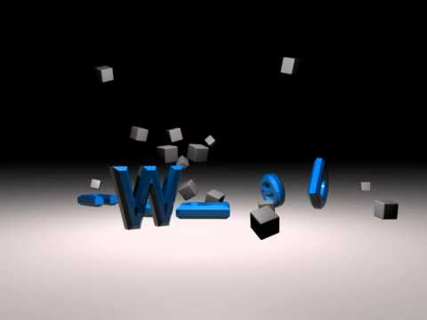 Cinema 4D - Falling cubes intro