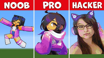 NOOB vs PRO vs HACKER ~ Minecraft Pixel art 🌙 Aphmau