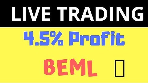 4.5% Profit - Live Trading - BEML Intraday Cover order
