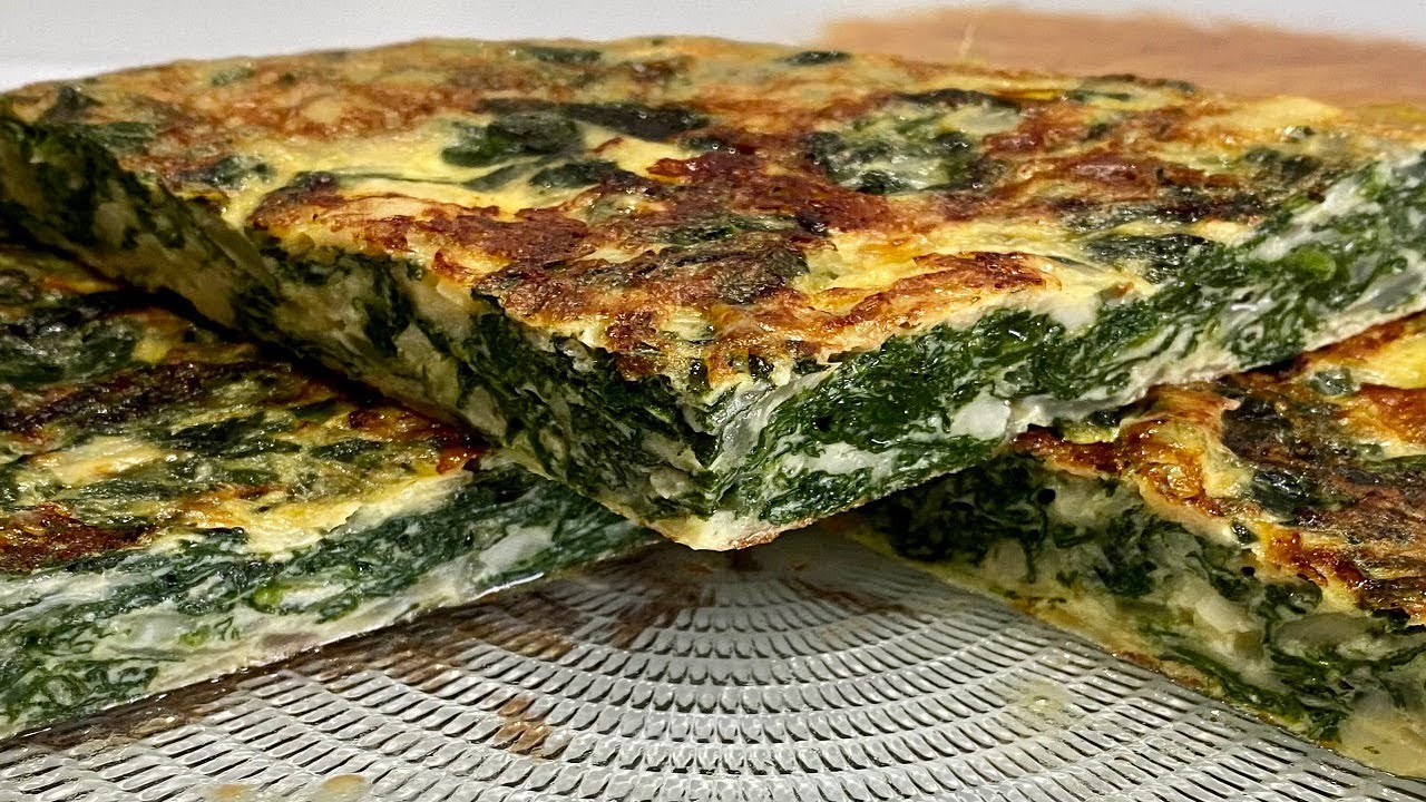 TORTILLA DE ESPINACAS CON QUESO A MI MANERA!! YouTube