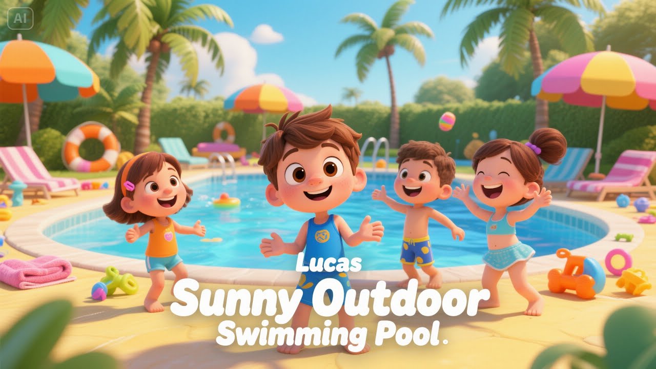 🎶 Let’s Go to the Swimming Pool!| Fun Summer Song for Kids | Meball Kid's Channel