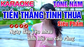 Tiền Thắng Tình Thua Karaoke Bolero Nhạc Sống Tone Nam ( BẢN PHỐI HAY ) - Tình Trần Organ