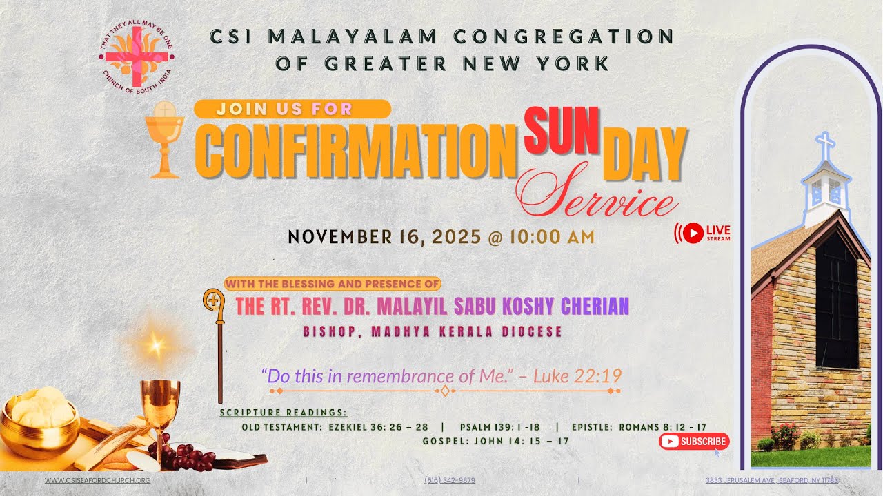 CONFIRMATION SUNDAY -  ENGLISH SERVICE