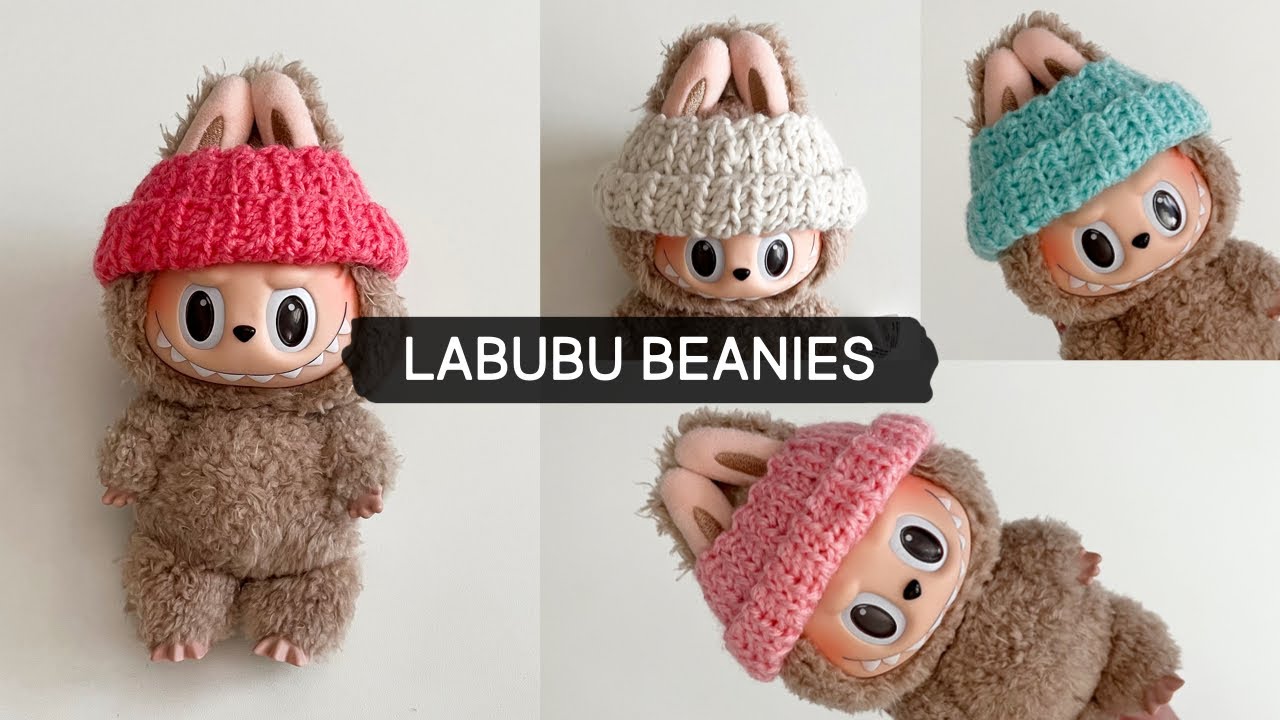 Making Crocheted Labubu Beanies