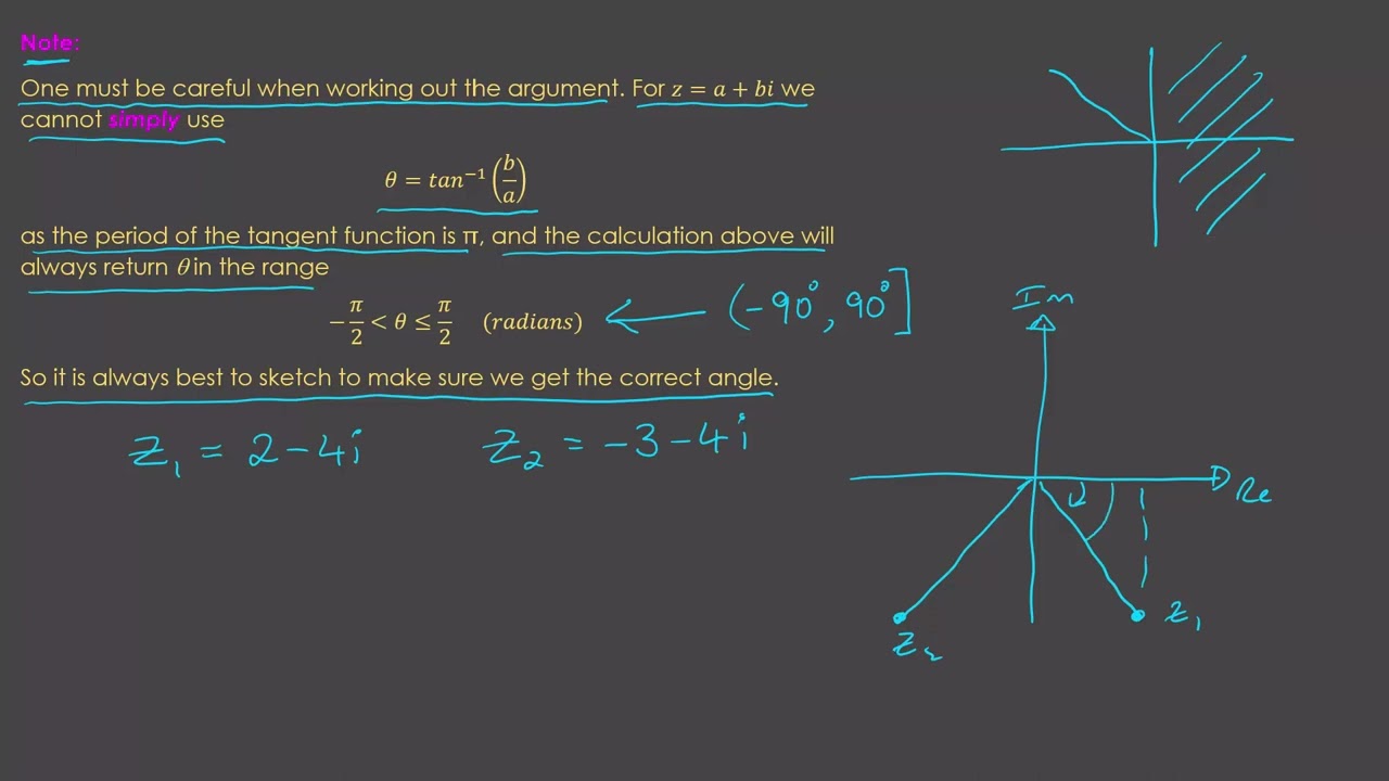 Y12 Specialist Complex Numbers Modulus and Argument Important Note ...
