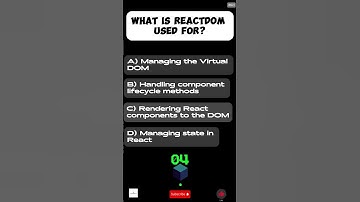 What is ReactDOM used for? || React Interview Question || #shorts #react