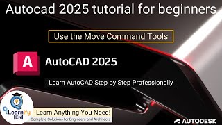 2.1 Autocad 2025 tutorial for beginners (Step by Step) - Use Move Command Tools - @smhedaetullah
