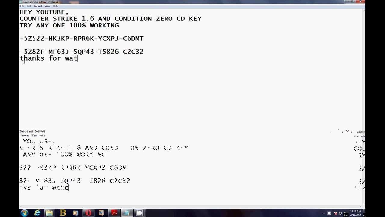 100 working cd key counter strike condition zero nd 1.6 YouTube