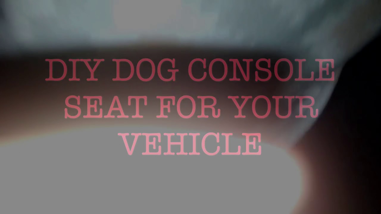 DIY Dog console seat(no sew) YouTube