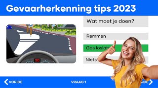 GEVAARHERKENNING OEFENEN  - Auto theorie TIPS 2023