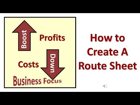 Video: How To Make A Route Sheet