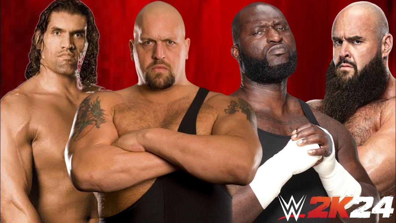Great Khali Vs Big Show Vs Omos Vs Braun Strowman | Gaint Brawl | WWE2K24