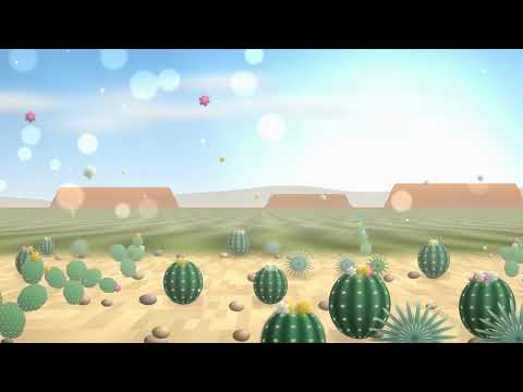 Cactus desert sunny 4k Visual Loop | Python + Taichi CUDA | 60 FPS