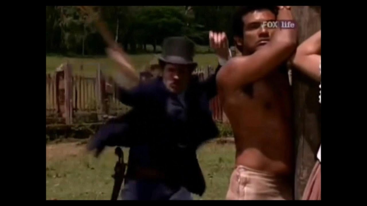 A Escrava Isaura (Record) - Leôncio dá Umas Chibatas em André