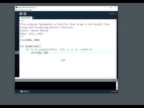 For Loop Example - Horizontal Line - YouTube image.